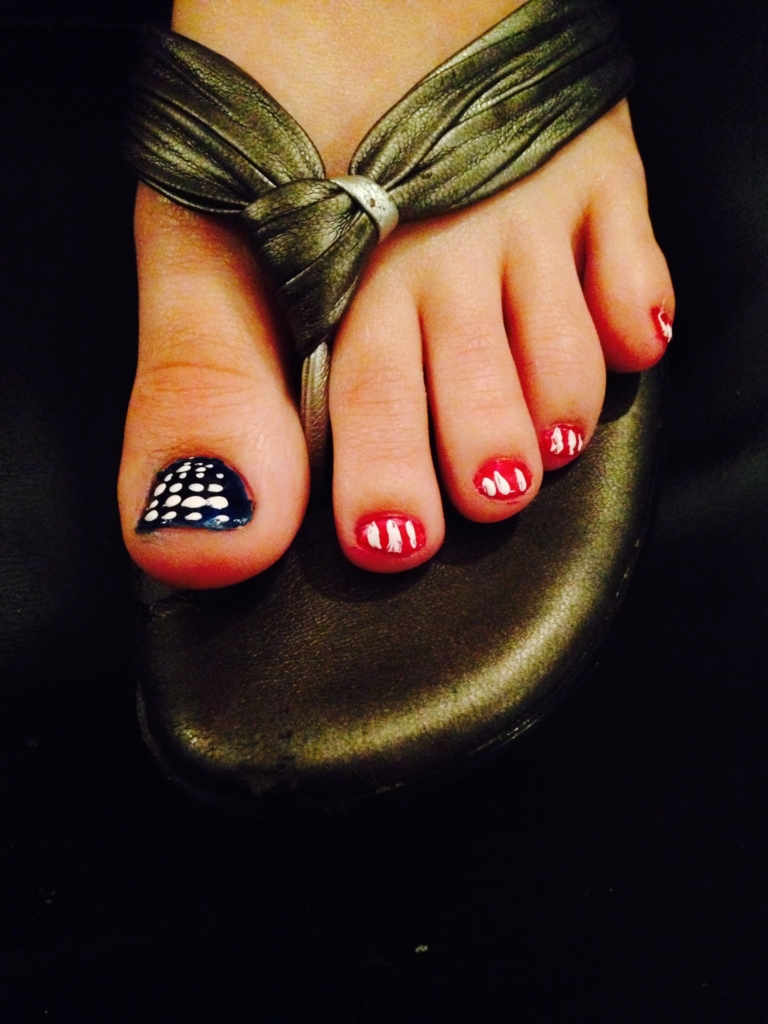 Mariah Mckenzie 4th of july flag nail art Jackson MI Spa, Jackson