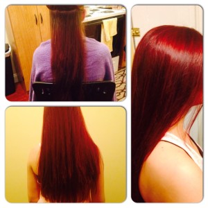 Mariah Mckenzie red hair dramatic color vibrant